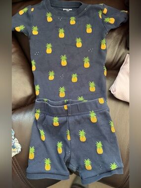 Petit Lem Navy Pineapple Pajama Set